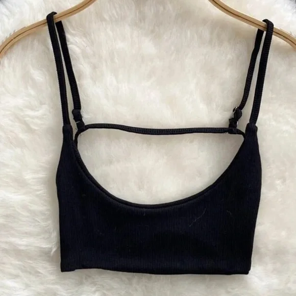 Sale🩵🤍KAI Ribbed Sexy Strappy Bralette 🩵🤍 - Picture 4 of 6